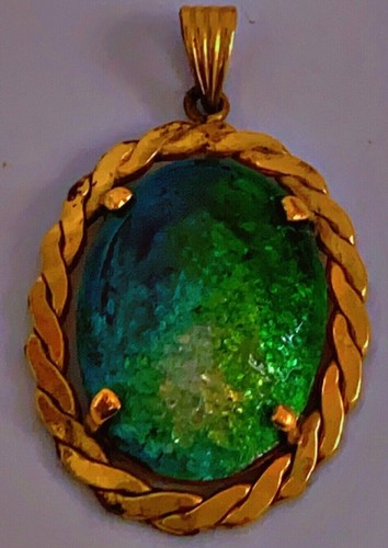 Plaque ancien pendentif - or,