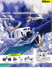 PUBLICITE ADVERTISING 045  2002  NIKON  appareil photo numérique COOLPIX 775