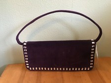 Victoria Secret Purple Velvet Dress Handbag or Clutch Designer 