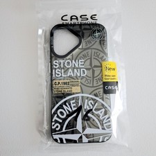 Coque Stone Island pour iPhone 16 Noire Premium 