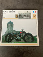 CARTE FICHE MOTO collection ATLAS GNOME & RHONE 500 D4