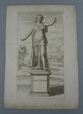 gravure d'après Joannes Jacobus de RUBEIS statue DIANA VENATRIX XVII etching 17C