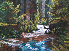 Tableau Ancien Peinture Huile Bois Ecole de Barbizon Foret Fauvisme DLG XIX 19