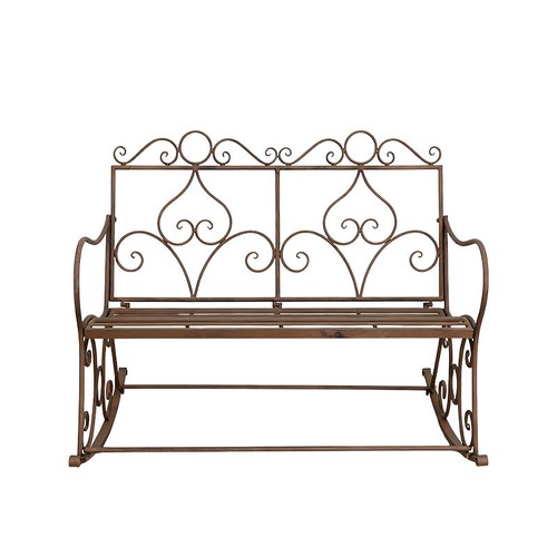 Banc bascule fer cœur - à,
