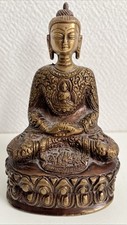 rare sculpture statue bouddha méditation bronze