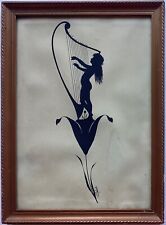 Vieux Cadre Or Vintage Antique Avec Motif Enfants Pression Rainure 28 X 19,8 CM