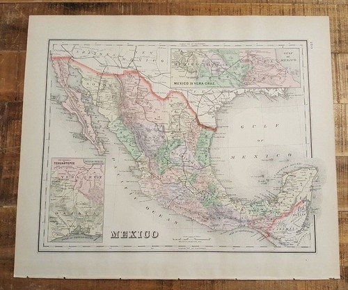 Ancien coloré carte gray - /, gray's