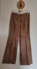 VINTAGE 70S EXCEPTIONNEL PANTALON EN DAIM PARFAIT ÉTAT FLARE PATTE D' ELEPHANT