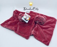 3947🌟lot De 2 Doudou Plat Mouchoir Ours Chat Tigre Rose Mundia KRUIDVAT