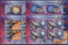 PK23822/ BURUNDI – SPACE CONQUEST – COMPLETE SET OF 4 MINT MNH SOUVENIR SHEETS