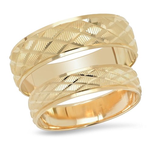 14k jaune lui elle - or,
