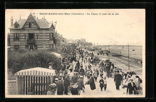 Cpa saint aubin - saint-aubin-sur-mer,, la