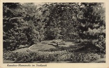 Ak Komotau Chomutov Blumenuhr Parc de la Ville Böhmen (Bohême) 1940 Pris