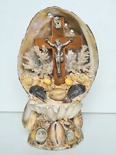 Bénitier Art Populaire souvenir bord de mer coquillages ville de Bordeaux 20ème.