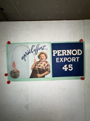 Rare affiche ancienne pernord - rare,