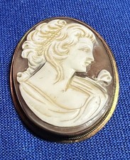 BEAU CAMEE EN OR BROCHE PENDENTIF 750 POIDS 7,2 GRS