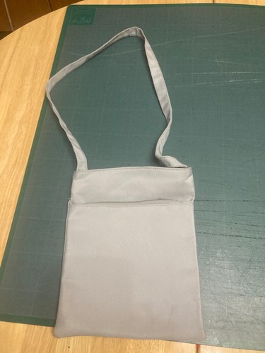 Sac gris bandoulière tissu - sac,
