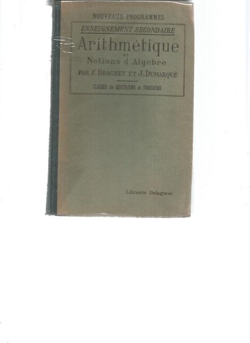 Arithmetique notions - arithmetique, et