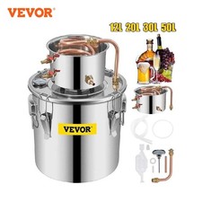 VEVOR Kit Distillateur Alambic Cuivre 30L Cuve Fermentation INOX Brassage Whisky