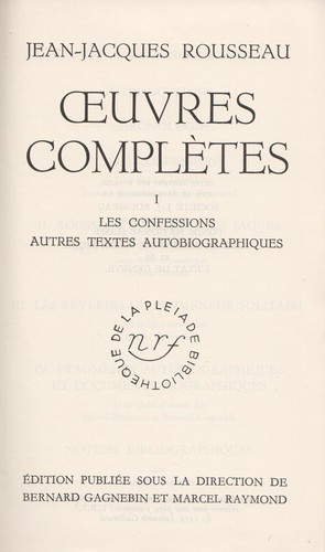 Pléiade jean jacques rousseau - plÉiade,
