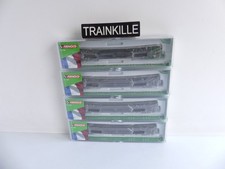 HN4412 ARNOLD N 1:160 / 4 WAGONS SNCF DD DEV 66 PORTE VOITURES LIVREE VERT Ep IV