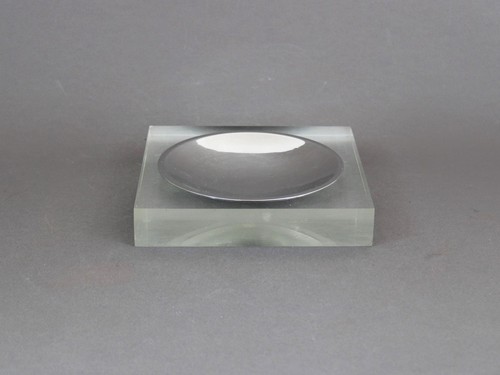 Italian lucite square ashtray - lucite,