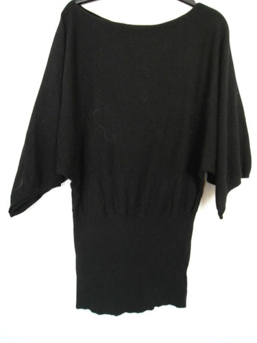 Pull noir long neuf manches - long,