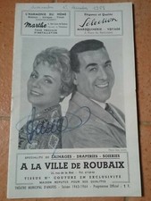 LUIS MARIANO ET ANNIE CORDY AUTOGRAPHES SUR PROGRAMME THEATRE D'ANGERS 