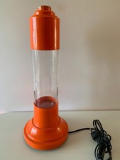 LAVA LAMP - LAMPE A PAILLETTES - SPACE AGE - VINTAGE ORANGE