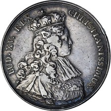 France, Médaille, Royal, Reims, Sacre de Louis XV, History, 1722, Rottiers