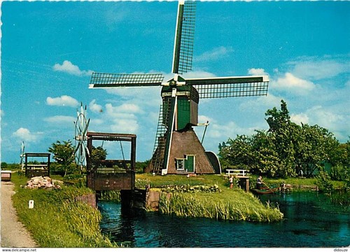 Carte postale moulin à - carte,