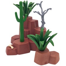 Playmobil lot 2 roches brunes