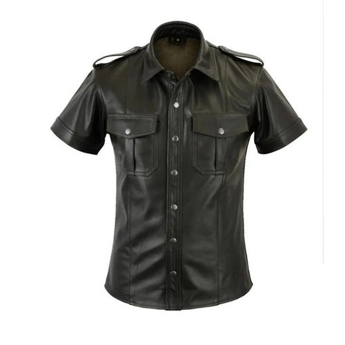 Cuir noir classique homme demi - cuir,