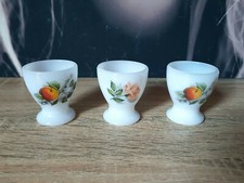 COQUETIER VINTAGE ARCOPAL DÉCOR POMME FLEURS CUISINE OEUF 