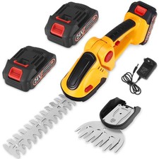 2 en 1 Taille Haie Electrique sans Fil, 24V Cisaille à Gazon sur Batterie Rec...