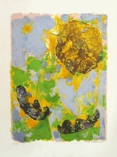 Maurice Elie SARTHOU TOURNESOL AU CIEL BLEU lithographie signée