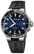 Montre Homme Oris Aquis Automatique Cadran Bleu Noir Divers 01 733 7730...