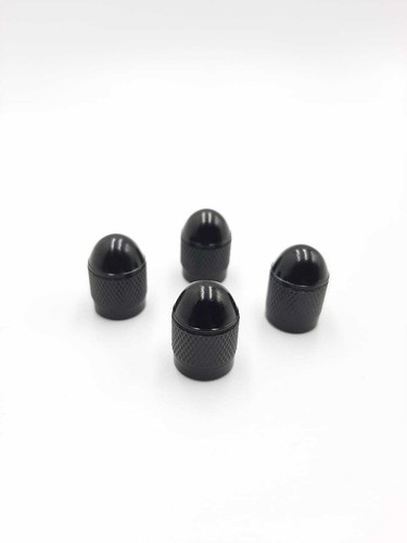Bouchons valve noir aluminium - noir,
