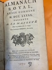 Almanach Royal 1790, (époque