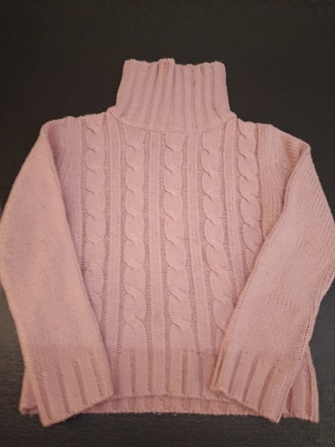 Pull rose col roulé - , –