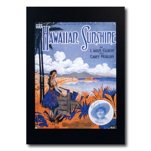 Affiche hawaïenne hula girl - hawaïenne,