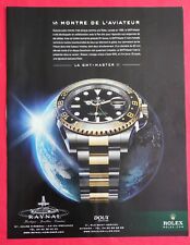 Publicité de Presse: Montre de l'Aviateur  la GMT - MASTER II de ROLEX