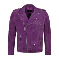 Blouson de motard violet 100 %