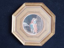 Gravure ancienne en couleur " La Douce Résistance " d'aprés BOILLY - 19ème