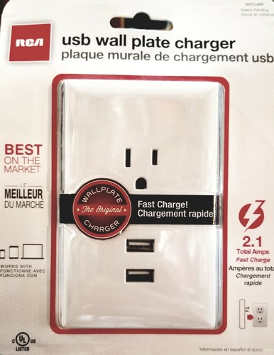Rca usb wall plate - wall, charger