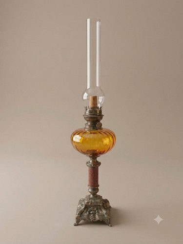 Ancienne lampe pétrole - lampe, à