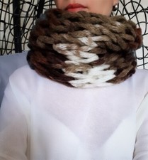 Handmade arm knitted infinity scarf