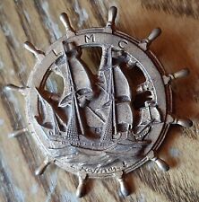 Insigne LMC signé HAFFNER Peintre de Marine LIGUE MARITIME et COLONIALE FRANCE