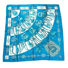 Écharpe HERMES Cliquetis Carre 90 soie 100% multicolore authentique G11181195