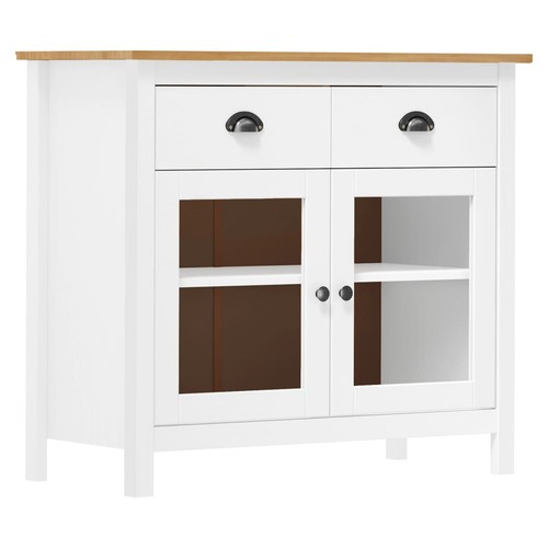 Bois pin solide buffet - buffet, gris